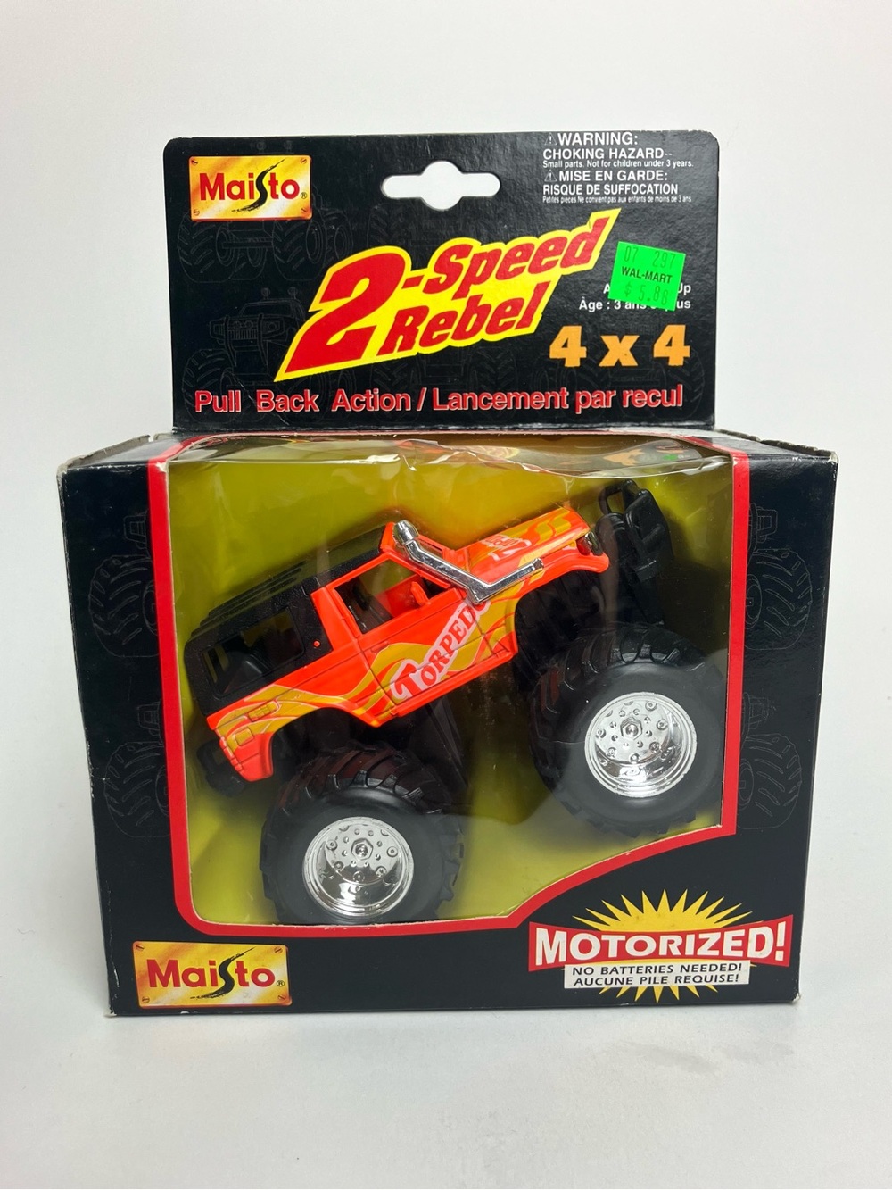 Vintage Monster Truck 1997 Torpedo Maisto Toyota Landcruiser Die Cast Metal 90s